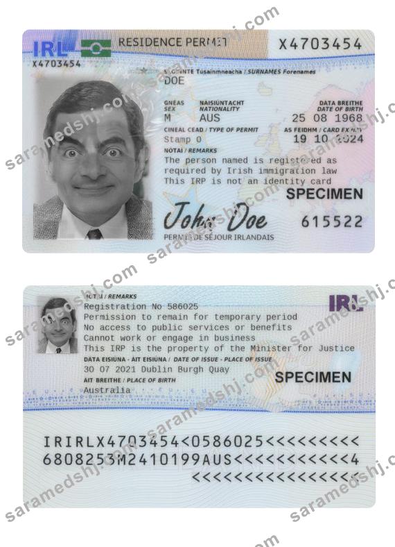 Ireland residence permit 2021-present